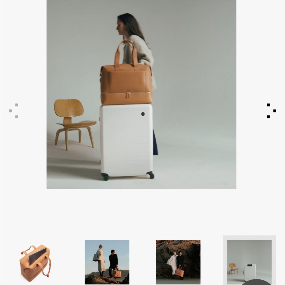 Like New Mono Tan Vegan Leather Weekender - Picture 6 of 12